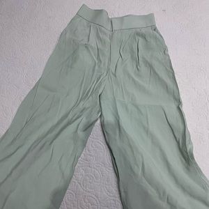 NWOT Zara flare flowy mint pants xs